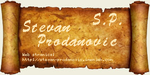 Stevan Prodanović vizit kartica